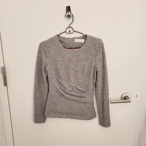 The Fold London Gray Zip Back Sweater
